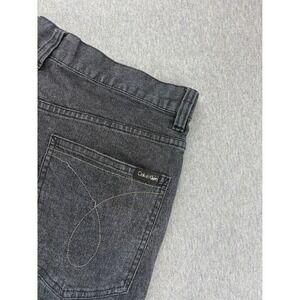 Calvin Klein Jeans Women's Size 7 Dark Gray Wash High Rise Straight Leg Denim‎